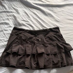 lululemon athletica Women's Dark Brown Ruffle Skirt